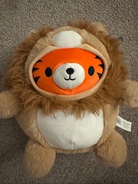 Plush Lion Costume Tiger Face Plush Toy - Orange & Brown